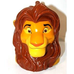 Disney On Ice The Lion King Simba Flip Lid Plastic 3D Mug Cup Souvenir 20.5oz